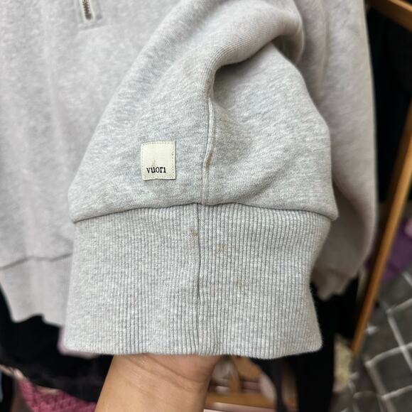Vuori Restore Half Zip Hoodie Size Large Gray VW288 - Picture 9 of 16